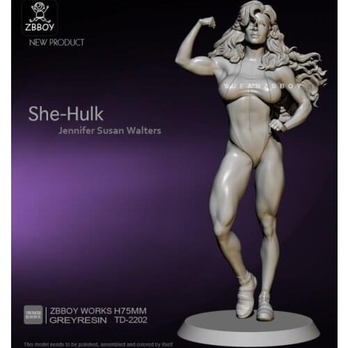 1/24 Resin Figure Kits Tough girl model self-assembled TD-2202