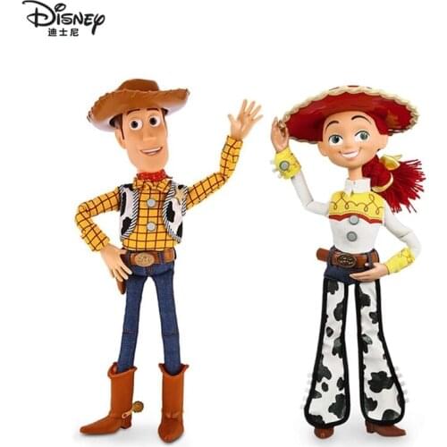 40CDisney Disney Pixar Toy Story 4 Sheriff Woody Cowboy Talking Sound and Light Buzz Lightyear Toy Jesse Actionable Dol