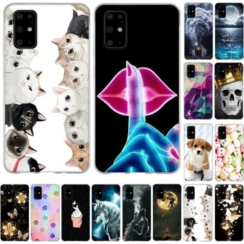 For Samsung S20 Plus Case Silicone Soft Cute Cat TPU Phone Cases Shell For Samsung Galaxy S20 Back Cover S20 Ultra S20+ S 20