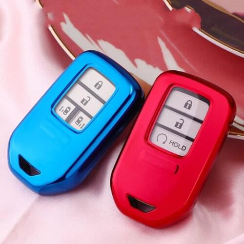 Soft TPU Full Cover Remote Key Case For Honda Civic City Vezel Accord HR-V CRV Polit Jazz CRIDER Jade Crider Odyssey Key Shell