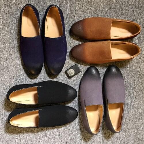 Color Leather Mens Finger Spike Mix Casual Shoes Mens Flats 2019 Mens Party and Summer Wedding Breathable Flat Shoes A4-10