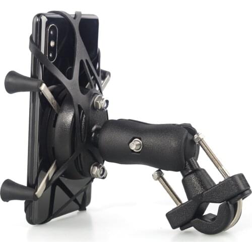 Motorcycle Phone Holder Bicycle Phone Holder Bike Adjustable Handlebar Support Motor Mount Card slots For 3.5-6.3 inch