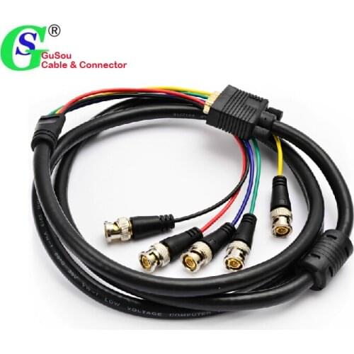 GuSou VGA DVI to RGBHV Component 5x BNC Breakout Video Adapter Cable DVI-I 24+5