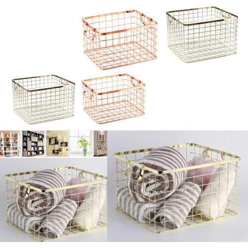 Laundry Hamper- Nordic Simple Metal Wire Dirty Clothes Storage Basket-M/S