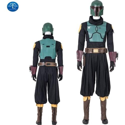 ManLuYunXiao Mandalorian Cosplay Bounty Hunter Boba Fett Costume Mandalorian Battle Armor Halloween Superhero Cosplay Helmet