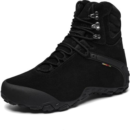 Men Waterproof Boots Winter With Fur Women Warm Snow Boots Men Work Shoes Couple Martin Boots Fashion Shoes Plus Size 35-45