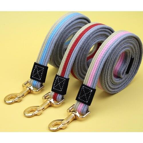 Pet dog leashes canvas for dogs Walking Training Leash for medium large dog pink Black Red Pet Dog Leashes