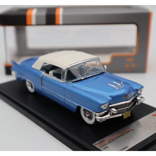 Premium X 1:43 For C~illac Eldorado Biarritz 1956 Blue/White PRD581 Diecast Models Car Limited Edition Collection Auto Gift