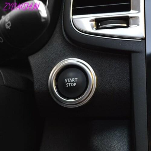 Stainless steel start engine stop system button ring decorated for Renault Koleos 2016 2017 2018 Samsung QM6