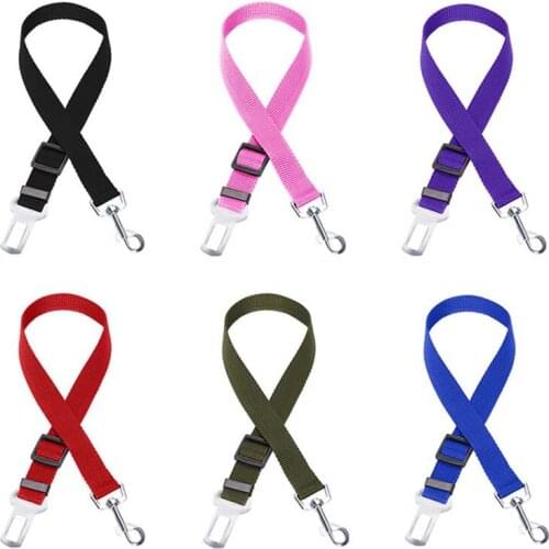 Dog Vehicle Car Safety Seat Belt Leash Pet Car Adjustable Reflective Clip Seatbelt Lead for Dogs Cats Pet Accessories