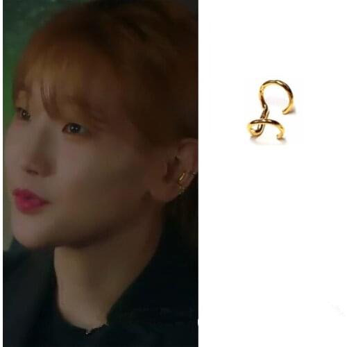 2021 fashion new creative design advanced double ring Earbone clip Korean style elegant high quality Earrings