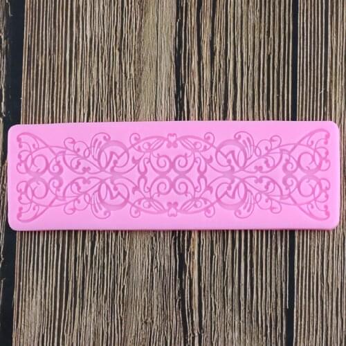 Flower Lace Cake Border Silicone Molds DIY Fondant Cake Decorating Tools Chocolate Gumpaste Polymer Clay Candy Moulds