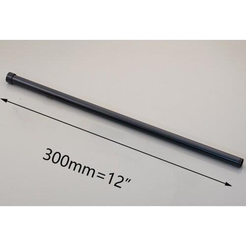 Matte Black Extension Arm Round Stainless Steel Shower Arm for Bathroom Shower Head Holder Shower Bar Rod Wall Mounted