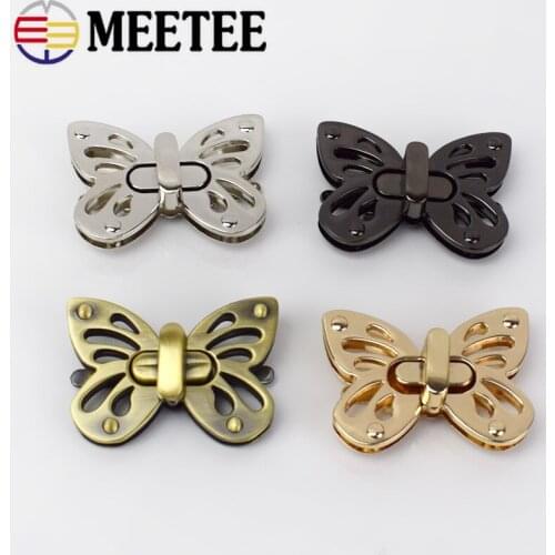 2/5pcs Meetee Women Bags Lock Metal Twist Turn Mortise Lock Snap Handbag Buckles Clasp Closure DIY Leather Hardware Accessories