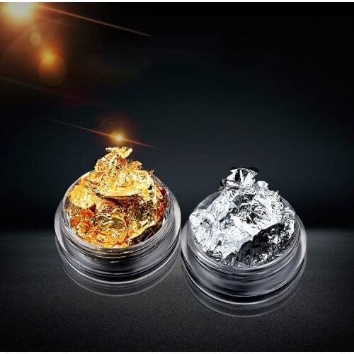 2pcs Nail gold leaf silver leaf Foil Paper Nail Art Decoration Tools
