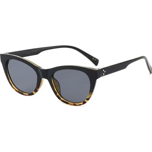 2020 NEW Fashion Round Cat Eye Sun Glasses Brand Design Women Men Vintage Colorful Cateye Sunglasses Rivet Oculos De Sol UV400