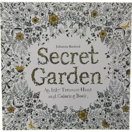 24 Page Secret English Painting Adult Decompression Hand-painted Coloring Doodle Books Children Stationery Office Supplies 1pc