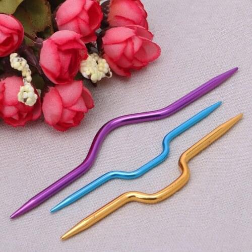 3Pcs Knitting Needles Pins Crochet Hooks Sewing Stitch Knit Tools Aluminum DIY