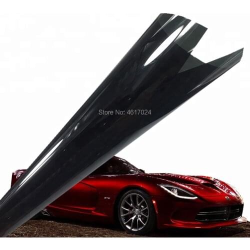 50cmX200cm anti-scratch self-adhesive VLT5% 2ply dyed glass foil tint black automotive window film