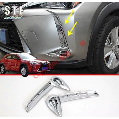 ABS Chrome Front Fog Light Lamp Cover Trim Molding Bezel Garnish For Lexus UX UX200 250H 260H 2019 2020