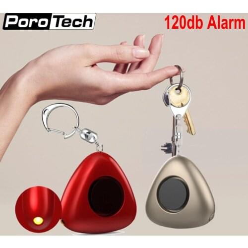 120dB Personal security alarm Keychain with LED Flashlight Mini Self Defense Alarm Emergency Panic Anti-Attack SOS Alarm