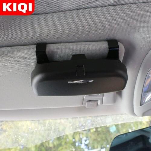 KIQI Car Sunglasses Case Eyeglasses Glasses Box for Chevrolet Volt Malibu Camaro Cobalt Orlando Spark Colorado Bolt Traverse