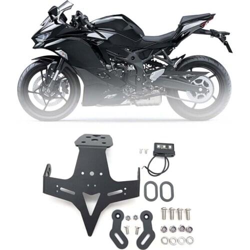 For Kawasaki Ninja ZX 25R ZX-25R ZX25R 2020 2021 Motorcycle License Plate Holder Frame Tail Tidy with LED Light