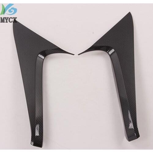 For Toyota RAV4 RAV 4 2019-2020 Carbon Fiber Exterior Rear Tail Window Spoiler Triangle Molding Cover Kit Trim Accessories