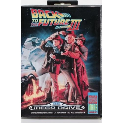 Sega MD games card - Back To The Future 3 with box for Sega MegaDrive Video Game Console 16 bit MD card