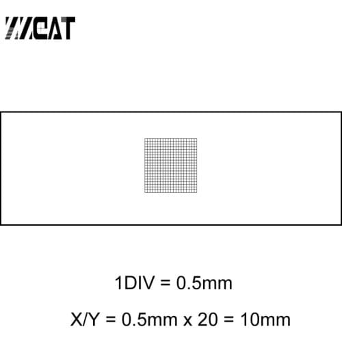 944.T Microscope Micrometer Calibration Slides DIV 0.5mm Grid Reticle Stage Micrometer Slide Optical Glass Slide for Measurement