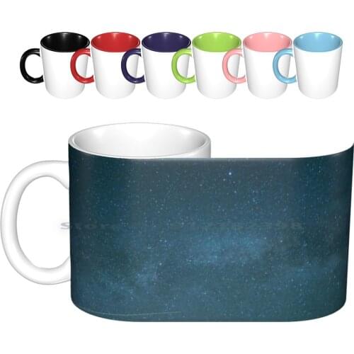 Beautiful Starry Night Ceramic Mugs Coffee Cups Milk Tea Mug Moon Night Sky Starry Night Luna Lunar Nature Darkness