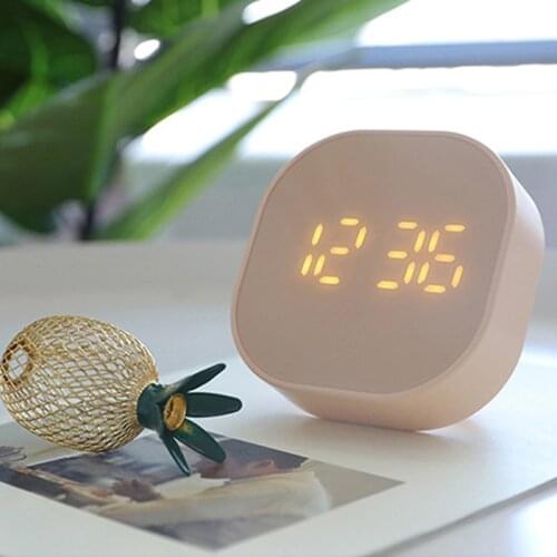 Korean Style Small Alarm Clock Square-shaped Countdown Mini Clock Creative Digital Electronic Clock Simple