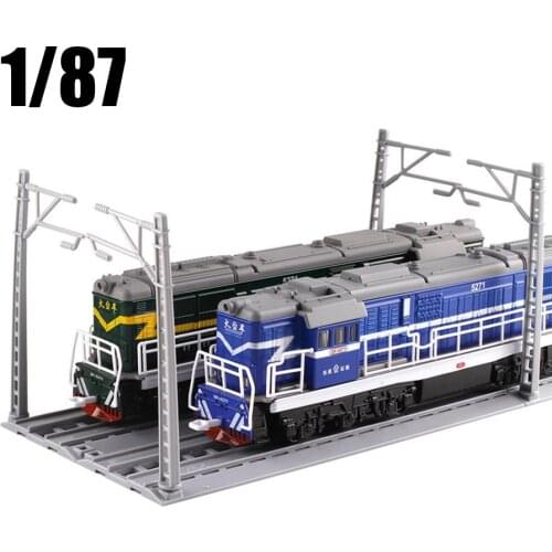 1/87 Alloy Locomotive Carriage Pull Back Model Train Toy With Sound Light Children Toys Gifts Free Shipping