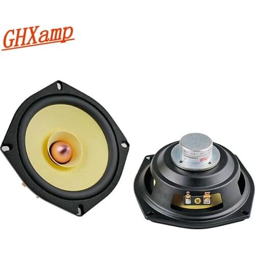 Neodymium 5.25 Inch 25W Full Range Speaker Cotton Linen Fiber Cone Professional Square Phase Tweeter MID BASS Horn 2PCS