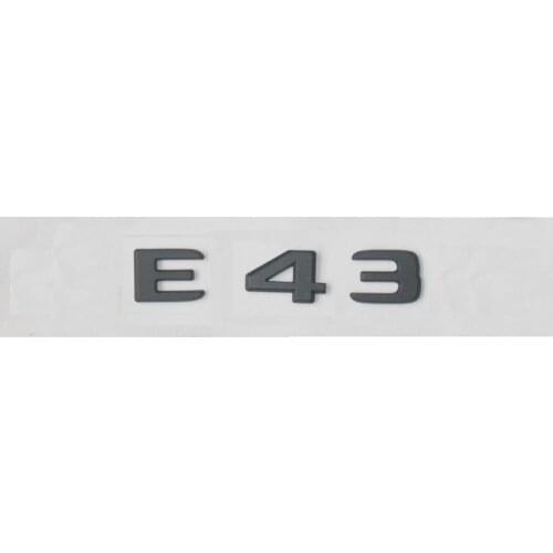 Newest Matte Black ABS Rear Trunk Letters Badge Badges Emblem Emblems Decal Sticker for Mercedes Benz E Class E43 AMG 17-19