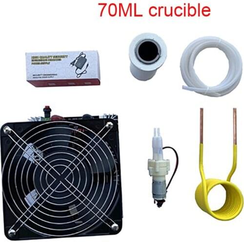 NEW 4000W ZVS Induction Heater High frequency Induction Heating PCB Board Melted Metal + Coil Mayitr+Pump+70/150mL crucible