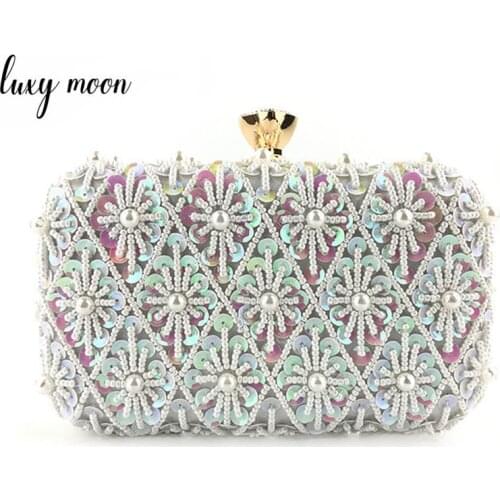 Luxury Handbags Women Bags Designer High Quality Wedding Clutch Bag Elegant Sequin Silver Clutch Purse bolsa feminina ZD1231