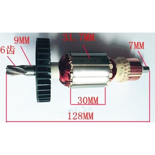 Electric Hammer 6teeth Armature Rotor Replace For Makita Hr1830 Ac220-230v Electric Hammer Impact Drill Repair Spare Parts