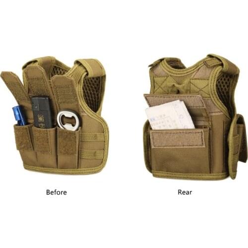 Christmas Beer Bottle Cover Mini Vest Shape Detachable DIY Drinks Can Water Bottles Party Camping Decoration