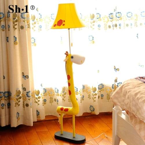 Rural living room decoration cloth cartoon animal lamp European childrens bedroom bedside lamp