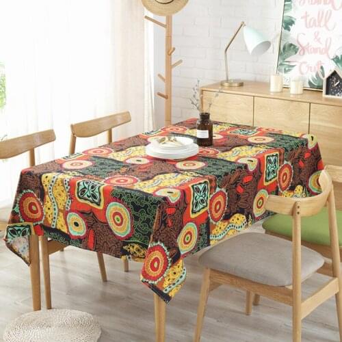 Mylb Bohemia Mediterranean Tablecloth Europe Luxury Style Linen Cotton Table Cloth Dustproof For table Picnic Party Wedding