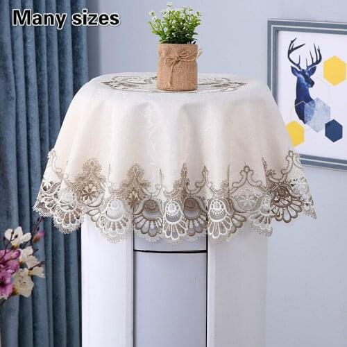 Modern Home Hotel Restaurant White Round Tablecloth Furniture Air Conditioning Kitchen Dust Cover Christmas Wedding Decoration