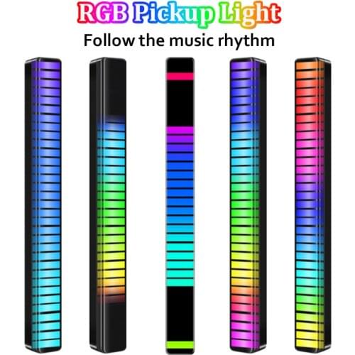 RGB Pickup lamp/ LED Light Voice Music Rhythm Light with 32&40LED Pickup lamp Car atmosphere light Home party DJ Disco Decorate