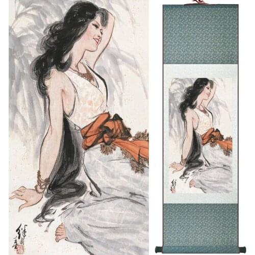 Traditional Chinese art painting Silk scroll painting Chinese wash painting Chinese wash painting 051204