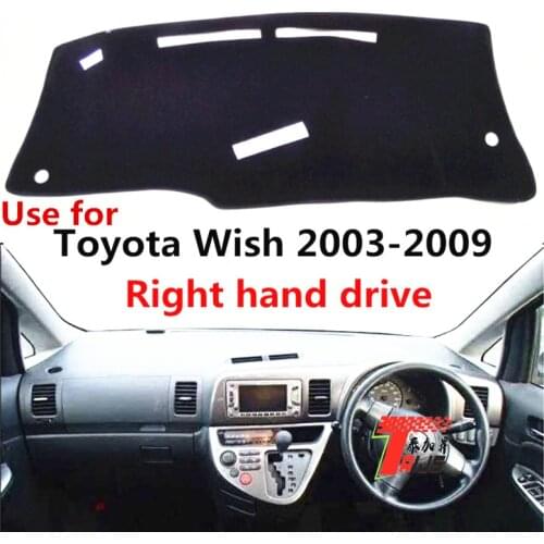 TAIJS Factory 3 colors Sport Polyester Fibre Car Dashboard Cover For TOYOTA Wish 2003-2009 Right hand drive