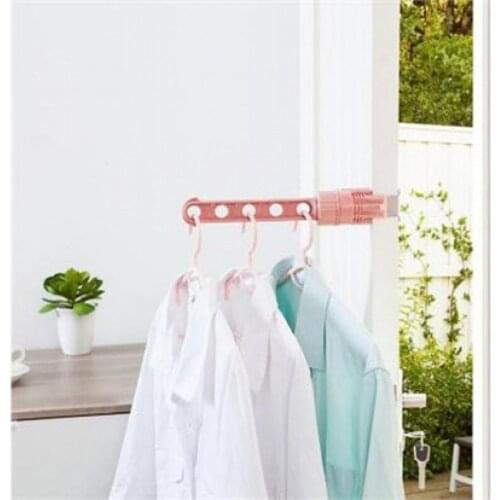 Clothes Hanger Clothes Drying Rack Hanging Rack Magic Support Portable Plastic Home Storage Hangers For Indoor Balcony Window