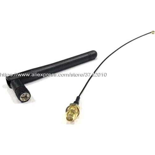 High quality 3dBi 2.4G Wifi Antenna Wireless Router Antenna for 2.4G Module Antenna RP SMA Male (including RF Cable)