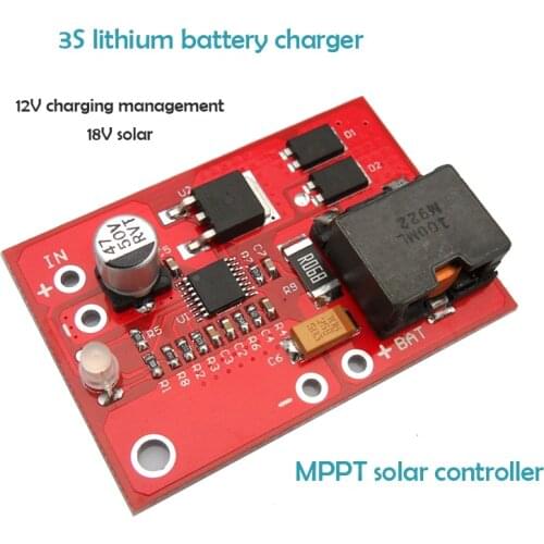 3S Lithium Battery Charger 12V Charging Management 18V Solar MPPT Solar Controller