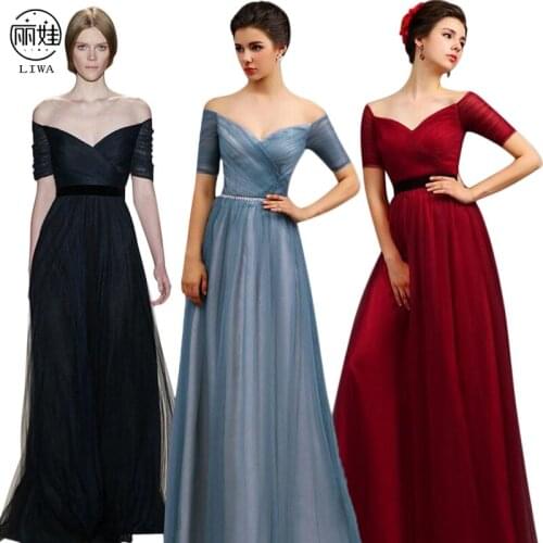 Large Size Lace-up Long Evening Dresses To The Floor Short Sleeve A-line Pleated Women Party Dress Vestido De Noche LF16