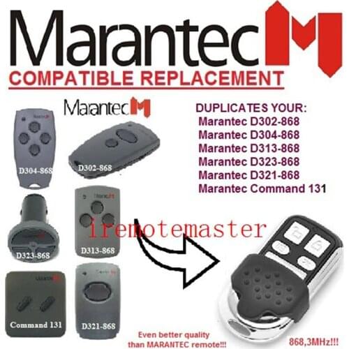 1piece MARANTEC Command 131 D302 D304 D313 D323 D321 replacement remote control 868MHZ beautiful